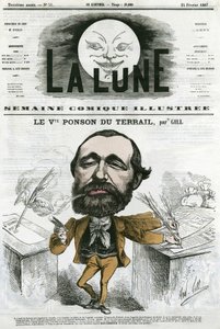 Porträt von Viconte Ponson du Terrail (1829-1871), französischer Schriftsteller von Andre Gill