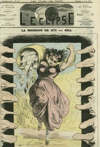 Die Ernte von 1872, in Anspielung auf die 5 Milliarden Francs, die Frankreich an Preußen zahlen musste. Titelblatt in „L
