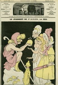 Das Urteil des Paris, das die Republik dem Kaiserreich und der Monarchie vorzieht. Titelblatt in „L