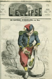 Der übliche Korporal, ein Soldat, der einen Garten im Lager von Chalons anlegt. Titelblatt in „L