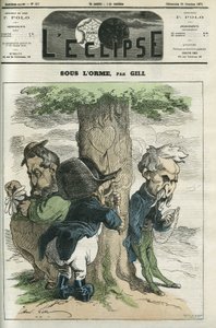 Unter der Ulme, Napoleon III, Emile Ollivier warten, dies sind die Hauptakteure der Niederlage von Sedan. Titelblatt in „L
