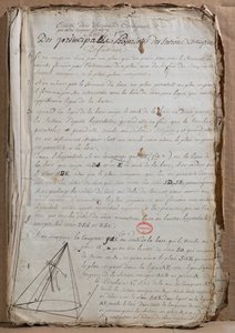 Ms 198 Seite aus Traité des Sections Coniques, 1788