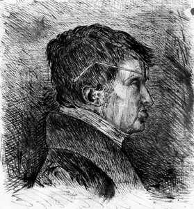 Selbstporträt von Andre Marie Ampere, 19. Jahrhundert (Gravur)