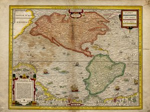 Karte von Amerika, Quatre partie du monde