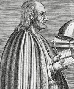 Porträt von Anselm von Canterbury, auch bekannt als Anselm von Aosta (1033-1109), Heiliger, Theologe und Kirchenlehrer, Erzbischof von Canterbury, Gravur von 1584 von Andre Thevet (1502-1590)