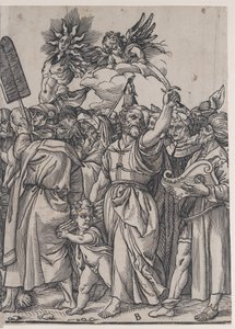 Abschnitt B: Isaak, Noah und andere Figuren, aus Der Triumph Christi, 1836 von Andrea Andreani