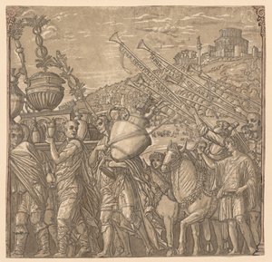 Der Triumph von Julius Caesar: Soldaten tragen Vasen
