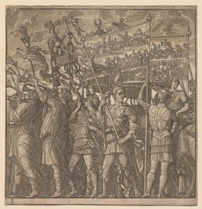 Der Triumph von Julius Caesar: Soldaten tragen die Bilder des Krieges, 1593-99 von Andrea Andreani