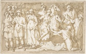 Kaiser Trajan zwischen Roma und Victoria von Andrea Boscoli