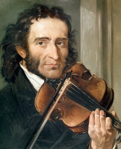 Porträt von Nicolo Paganini (1782-1840) Italienischer Geiger und Komponist. von Andrea Cefaly
