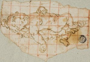Putto mit Girlande