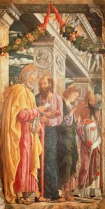 Heilige Peter und Paul und zwei Heilige (Detail)