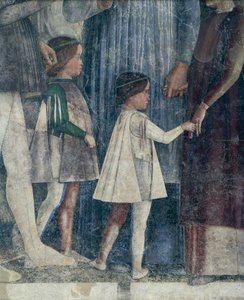 Sigismund und Francesco II. Gonzaga (Detail) von Andrea Mantegna