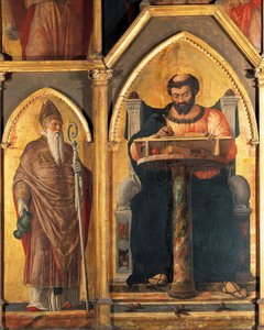 St. Lukas an seinem Schreibtisch und St. Prosdocimus (Detail)