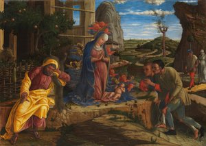 Die Anbetung der Hirten, ca. 1450 von Andrea Mantegna