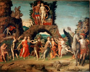 Der Parnass (Apollo und die neun Musen) von Andrea Mantegna