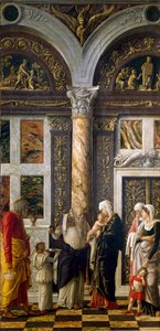 Uffizien-Polyptychon: „Beschneidung“ rechter Teil von Andrea Mantegna