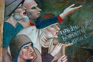 Fragment eines Freskos, das den Triumph des Todes zeigt, 14. Jahrhundert