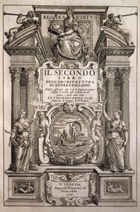 Titelseite der vier Bücher der Architektur, Buch II von Andrea Palladio