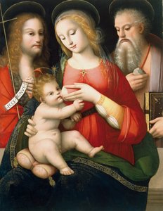 Madonna mit Kind und den Heiligen Johannes dem Täufer und Hieronymus, frühes 16. Jahrhundert