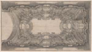 Illusionistische Architektur für das Gewölbe von San Ignazio von Andrea Pozzo