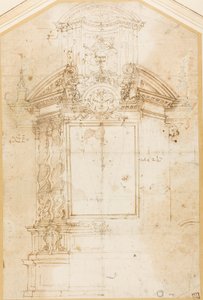 Skizze für einen Altar des Heiligen Bartholomäus von Andrea Pozzo