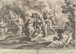 Bacchus als Kind, von Merkur in die Obhut der Nymphen gegeben von Andrea Procaccini