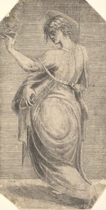 St. Johannes im Profil nach links, aus 