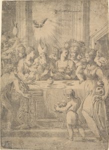 Die Darstellung Christi im Tempel, ca. 1543-46 von Andrea Schiavone