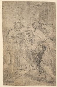 Die Rückkehr des verlorenen Sohnes, der zu den Füßen seines Vaters fällt, ca. 1536-40