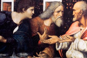Abtei (Abdij van Tongerlo). Das letzte Abendmahl. 1506-1507. (Detail) von Andrea Solario