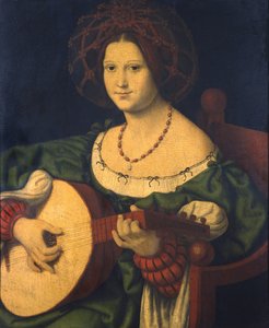 Dame mit Laute, ca. 1510 von Andrea Solario