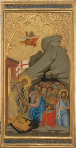 Szenen aus der Passion Christi: Der Abstieg in die Vorhölle (rechtes Panel), 1380er Jahre von Andrea Vanni