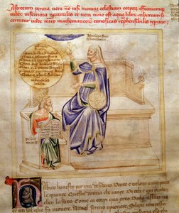 Allegorie der Astrologie oder Astronomie in „Lied der sieben Tugenden und der sieben freien Künste für Bruzio Visconti“ von Andrea de Bartoli