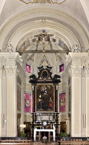 Ansicht des Presbyteriums, Kirche der Heiligen Nazaro und Celso, Brienno, Como, Lombardei, Italien von Andrea de Passeri