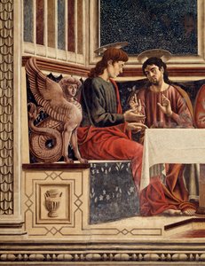 Das letzte Abendmahl, Detail von Philipp und Matthäus von Andrea del Castagno
