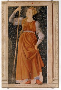 Tomyris, die Königin, die über die Massageten herrschte von Andrea del Castagno
