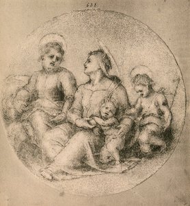 Heilige Familie mit dem kleinen Johannes dem Täufer von Andrea del Sarto