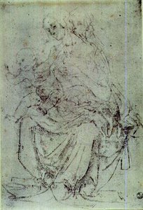Studie einer Madonna mit Kind von Andrea del Verrocchio