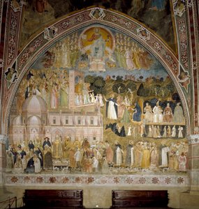 Triumph der katholischen Kirche und des Dominikanerordens. Kapelle der Spanier (Fresko)