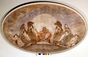 Der Wagen des Apollo. Andrea Appiani (1754-1817). Gemälde. Pinacoteca di Brera, Mailand