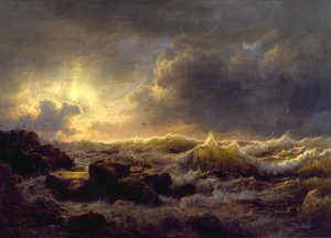 Aufklarung - Küste von Sizilien von Andreas Achenbach