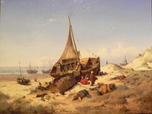 Ebbe in Scheveningen von Andreas Achenbach