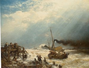 Hafen von Ostende. 1858 von Andreas Achenbach