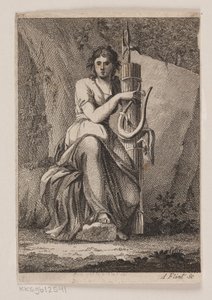 Eine Frau mit Lyra und Fasces