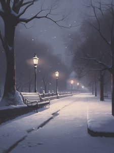 Verschneite Winternacht