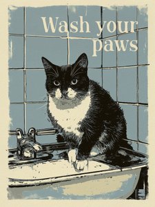 Wasch deine Pfoten Katze von Andreas Magnusson