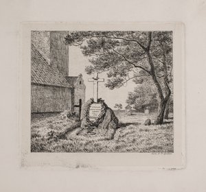 Lundbyes Grab auf dem Friedhof von Bedsted in Südjütland
