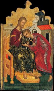 Christus segnet den heiligen Johannes den Evangelisten