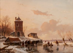 Beladen des Schlittens von Andreas Schelfhout